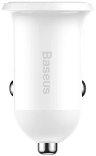 Зарядний пристрій Baseus Grain Pro Car Charger 4.8A White (CCALLP-02)