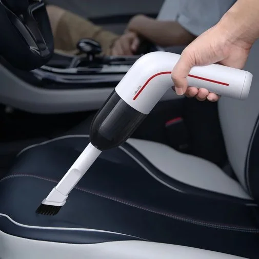 Фото: Автомобільний пилосос Usams US-ZB253 Mini Handheld Vacuum Cleaner LEJ Series White (XCQZB25301) № 11 | KTC
