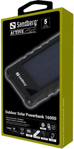 Батарея універсальна Sandberg Outdoor Solar Powerbank 16000mAh (420-35)