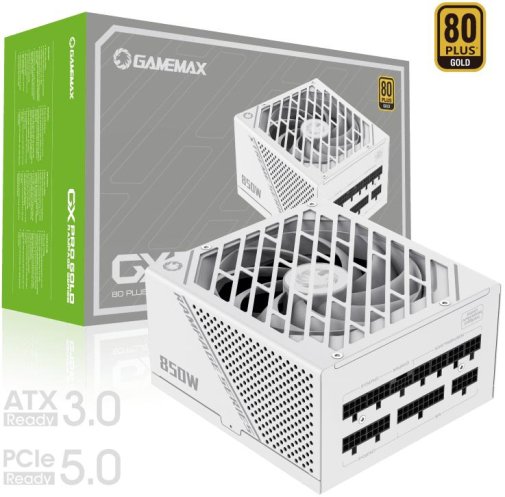 Блок живлення Gamemax 850W GX-850 Pro White ATX3.0 PCIe5.0 (GX-850 PRO WT (ATX3.0 PCIe5.0))