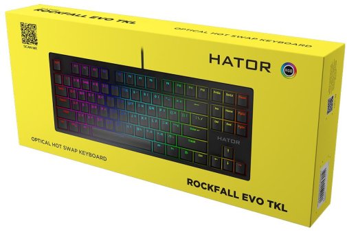  Клавіатура Hator Rockfall EVO TKL Kailh Optical Black (HTK-630)
