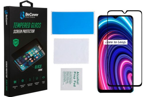  Захисне скло BeCover for Realme C25Y - Black (707139)