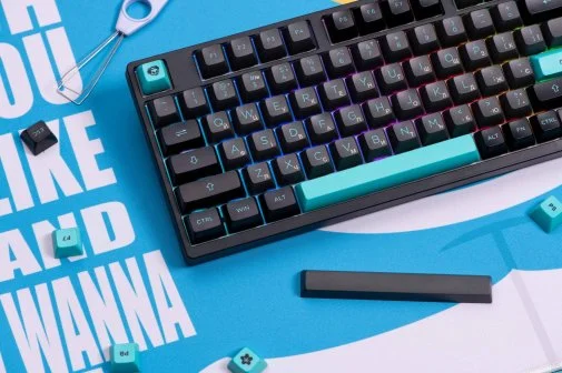Фото: Клавіатура Akko 3098N 98Key TTC Flame Hot-Swap RGB ENG/UKR Black/Cyan (6925758618311) № 28 | KTC