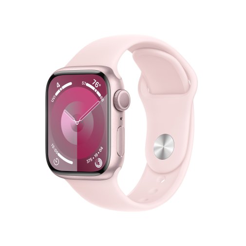 Смарт годинник Apple Watch Series 9 GPS 41mm Pink Aluminium Case with Light Pink Sport Band - S/M (MR933)