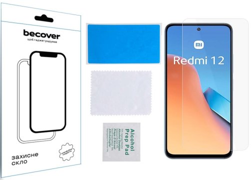 Захисне скло BeCover for Xiaomi Redmi 12 - Crystal Clear Glass (709609)