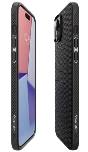 Чохол Spigen for Apple iPhone 15 Plus - Liquid Air Matte Black (ACS06650)