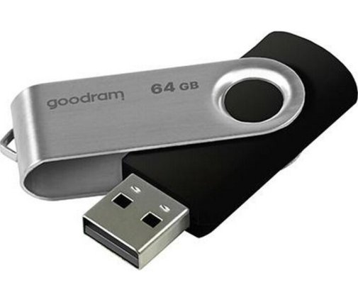 Флешка USB GOODRAM Twister 64GB Black/Silver (UTS2-0640K0R11)