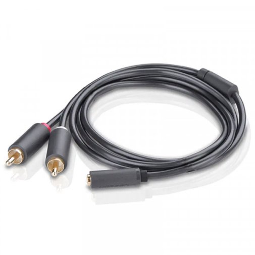 Кабель UGREEN AV102 Jack 3.5mm M / 2xRCA F 0.25m Grey (10588)