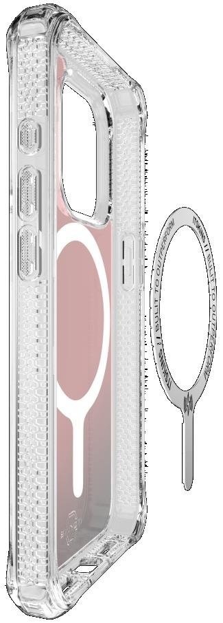 Чохол iTSkins for iPhone 15 Pro Max HYBRID R Iridescent with MagSafe pink (AP5U-HMAUM-IRPK)