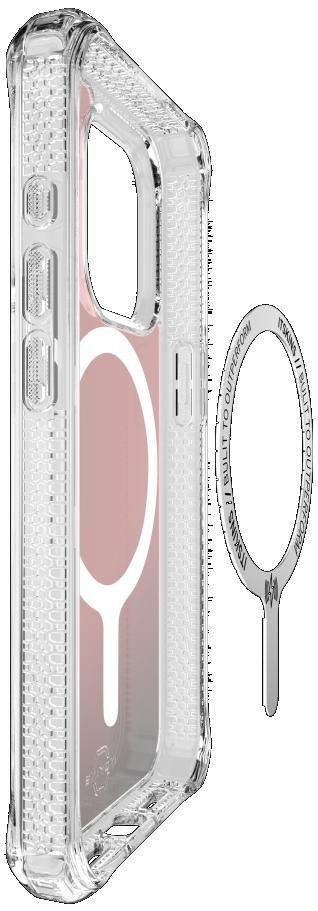 Чохол iTSkins for iPhone 15 Pro HYBRID R Iridescent with MagSafe pink (AP5X-HMAUM-IRPK)