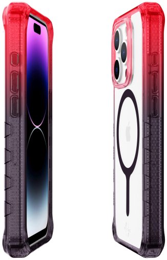 Чохол iTSkins for iPhone 15 Pro Max Supreme R Prism with MagSafe Coral and black (AP5U-SUPMA-COBK)