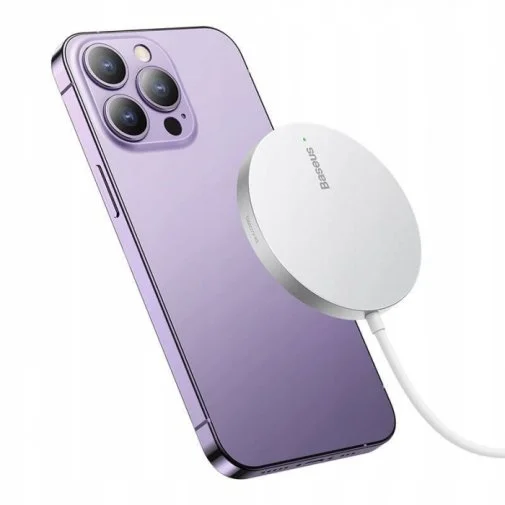 Фото: Бездротовий зарядний пристрій Baseus Simple Mini3 Magnetic Wireless Charger 15W Silver (CCJJ040012) № 9 | KTC