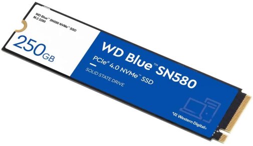 SSD-накопичувач Western Digital Blue SN580 2280 PCIe 4.0 x4 250GB (WDS250G3B0E)