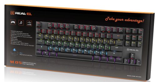 Клавіатура компактна Real-EL M 05 Grey (EL123100044)