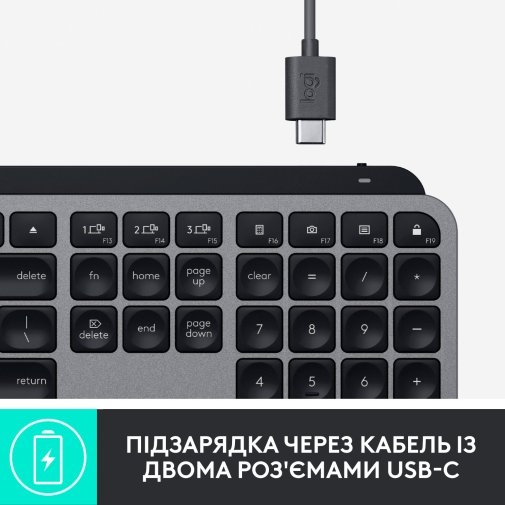 Клавіатура Logitech MX Keys Wireless for Mac Space Grey (920-009558)