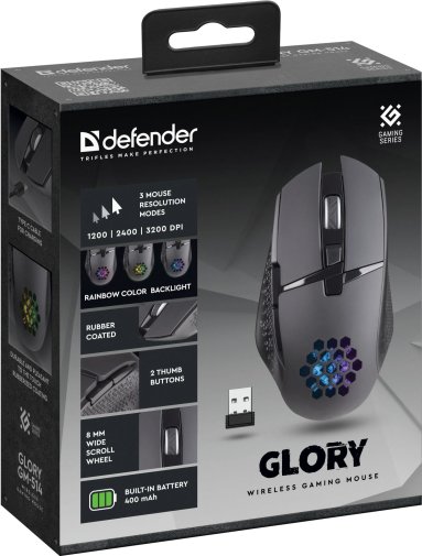 Миша Defender Glory GM-514 Wireless Black (52514)