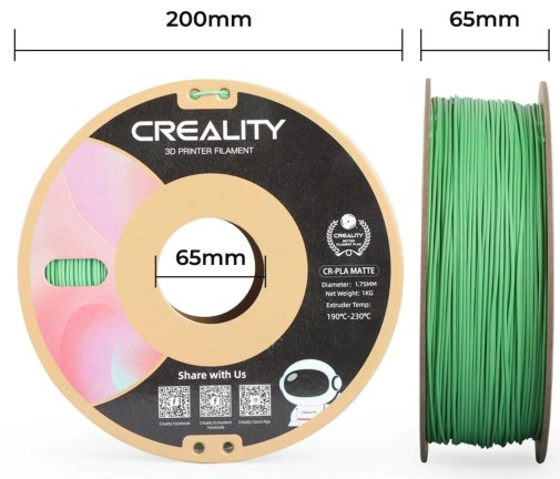 Філамент Creality 3D PLA Filament Matte Green Avocado (3301010301)