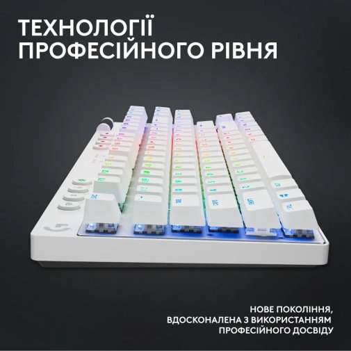 Клавіатура Logitech G Pro X TKL Lightspeed BT/WL White (920-012148)