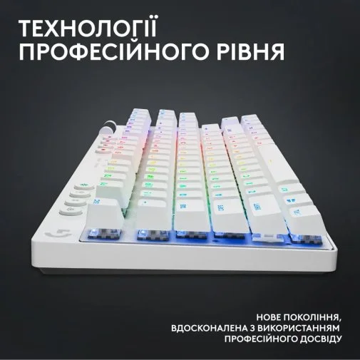 Фото: Клавіатура Logitech G Pro X TKL Lightspeed BT/WL White (920-012148) № 13 | KTC