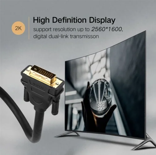 Фото: Кабель UGREEN DV101 DVI 24-1 / DVI 24-1 1.5m Black (UGR-11606) № 9 | KTC