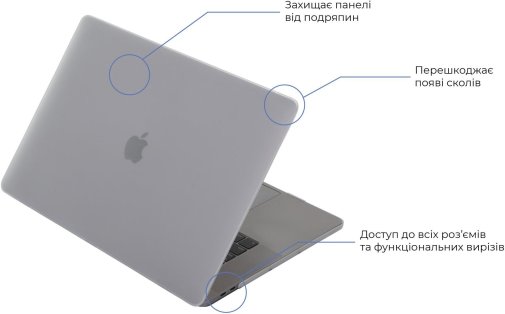 Чохол ArmorStandart for MacBook Pro 16 A2141 - Matte Shell Transparent (ARM57223)