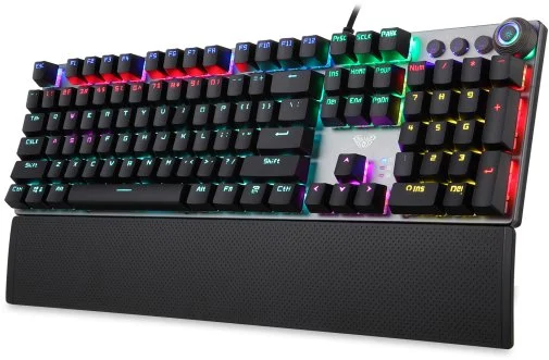 Фото: Клавіатура Aula F2058 Rainbow Mechanical KRGD blue EN/UA Black № 7 | KTC