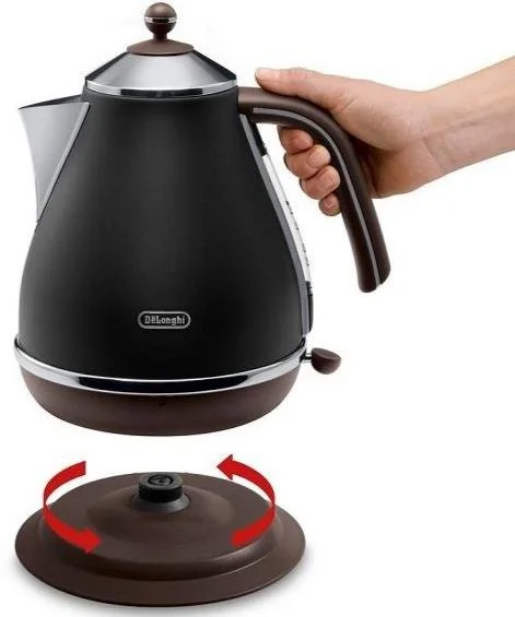 Фото: Електрочайник DeLonghi KBOV 2001.BK Icona Vintage № 7 | KTC