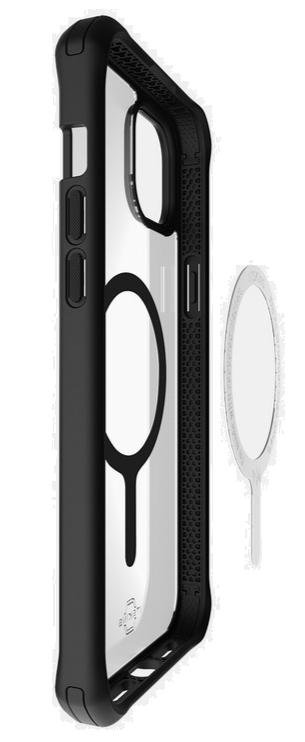Чохол iTSkins for iPhone 15 HYBRID R Sling 2.0 with MagSafe Black and transparent (AP5N-HMASL-BKTR)