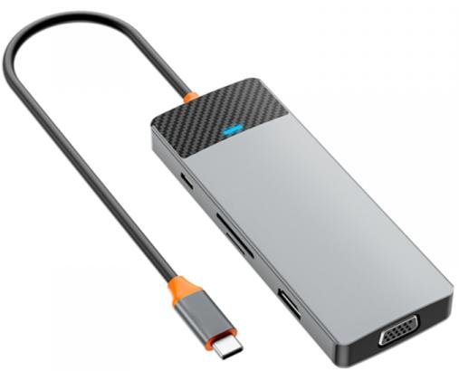  USB-хаб WIWU Linker A921HV 9in1 Grey (A921HV 9/6976195094046)