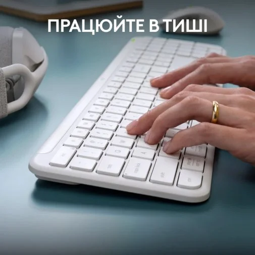 Фото: Комплект клавіатура+миша Logitech Signature Slim Combo MK950 Off White (920-012491) № 18 | KTC
