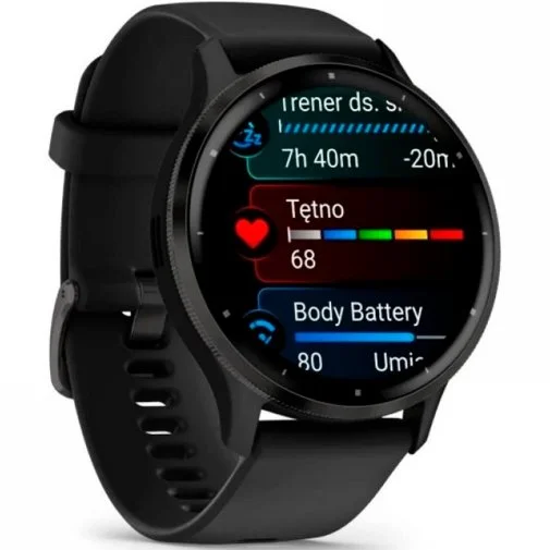 Фото: Смарт годинник Garmin Venu 3 Slate Stainless Steel Bezel with Black Case and Silicone Band (010-02784-01) № 11 | KTC