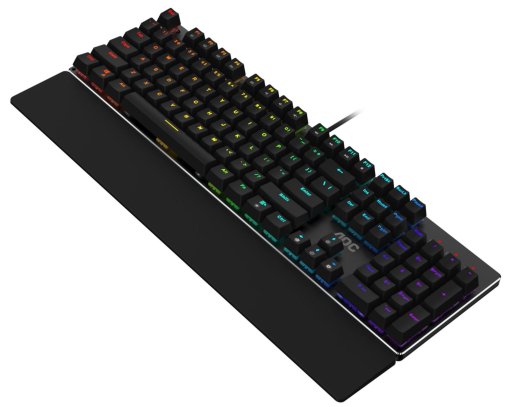 Клавіатура AOC GK500 RGB Outemu Red Switch ENG/UKR USB Black (GK500DR2R)