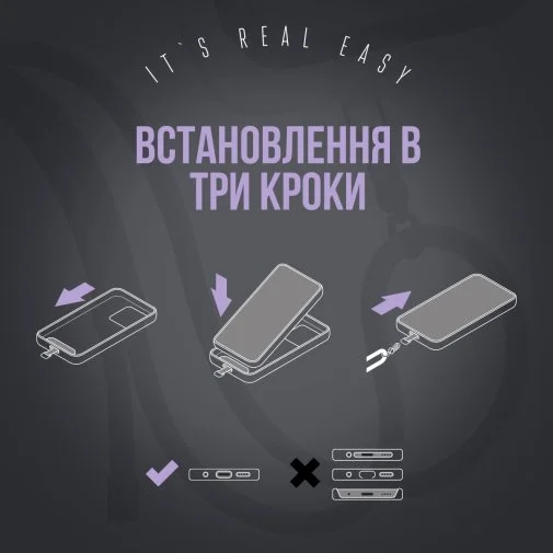 Фото: Ремінець для смартфону ArmorStandart Rope Black Lavander with Dark holder (ARM67197) № 13 | KTC