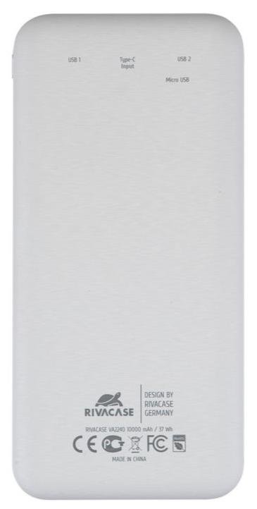 Батарея універсальна Riva Rivapower VA2240 10000mAh White (RIVAPOWER VA2240 (White))