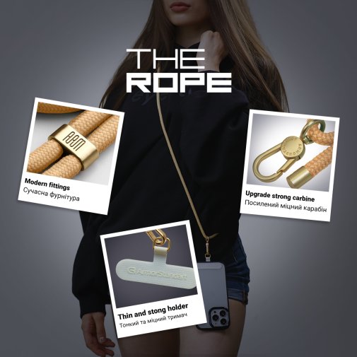 Rope Gold Sand with White holder