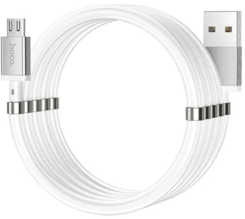 Фото: Кабель Hoco U91 Magnetic 2.4A AM / MicroUSB 1m White (U91_MicroB_White) № 17 | KTC