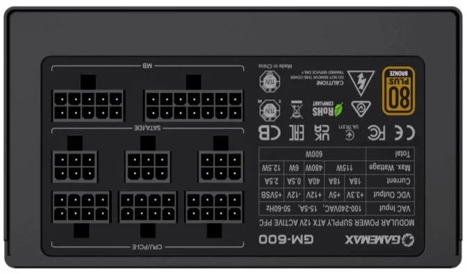 Фото: Блок живлення Gamemax 600W GM-600 Modular № 11 | KTC