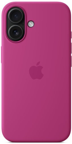 for iPhone 16 - Silicone Case with MagSafe Fuchsia