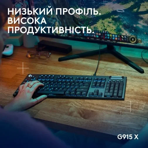 Фото: Клавіатура Logitech G915 X Tactile Black (920-012942) № 11 | KTC
