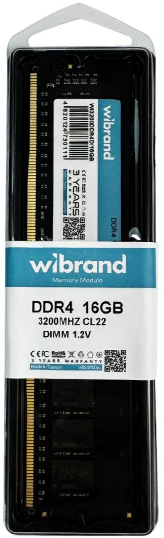 Оперативна пам’ять Wibrand DDR4 1x16GB (WI3200DDR4D/16GB)