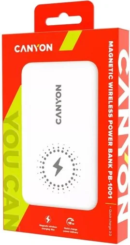 Фото: Батарея універсальна Canyon PB-1001 10000mAh White (CNS-CPB1001W) № 17 | KTC