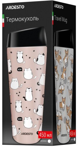 Термос Ardesto Coffee Time Cats 450 ml Brown AR2645FC