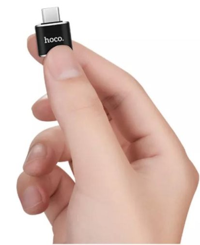 Перехідник Hoco USB-C / USB-A Black (UA5)