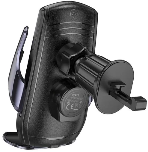 Фото: Кріплення для мобільного телефону Hoco CA202 Plus Enlightener Infrared Induction Wireless Charging Car Holder air outlet Black Metal Gray (6942007623469) № 13 | KTC