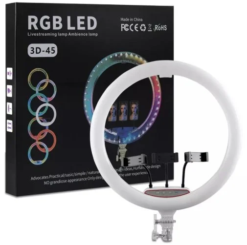 Фото: Світлодіодне селфі-кільце PRC RD-45 RGB LED 45 cm № 13 | KTC