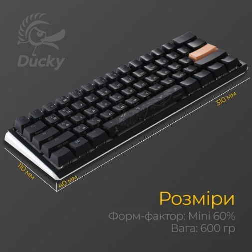 Фото: Клавіатура Ducky One 3 Mini Cherry MX Brown RGB ENG/UKR Black (DKON2161ST-BUAPXCLAWSC1) № 26 | KTC