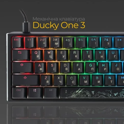 Фото: Клавіатура Ducky One 3 SF Cherry MX Red RGB ENG/UKR Black (DKON2167ST-RUAPXCLAWSC1) № 18 | KTC