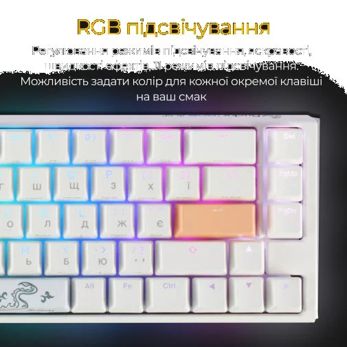Фото: Клавіатура Ducky One 3 SF Cherry MX Red RGB ENG/UKR White (DKON2167ST-RUAPXPWWWSC1) № 31 | KTC