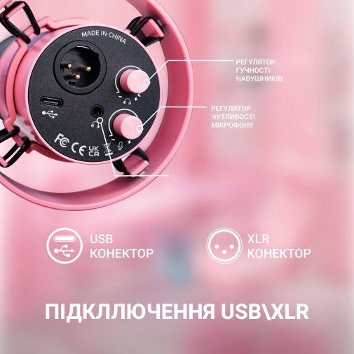 Мікрофон Fifine T688P Pink