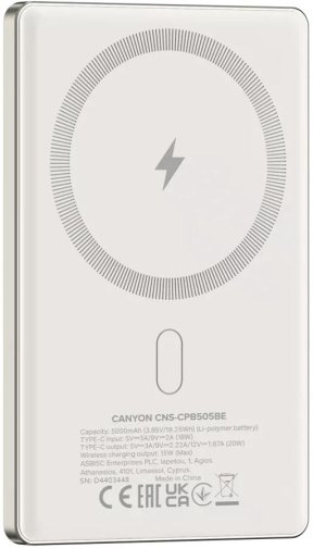  Canyon OnCharge 505 Slim Magsafe 5000mAh 20W Beige